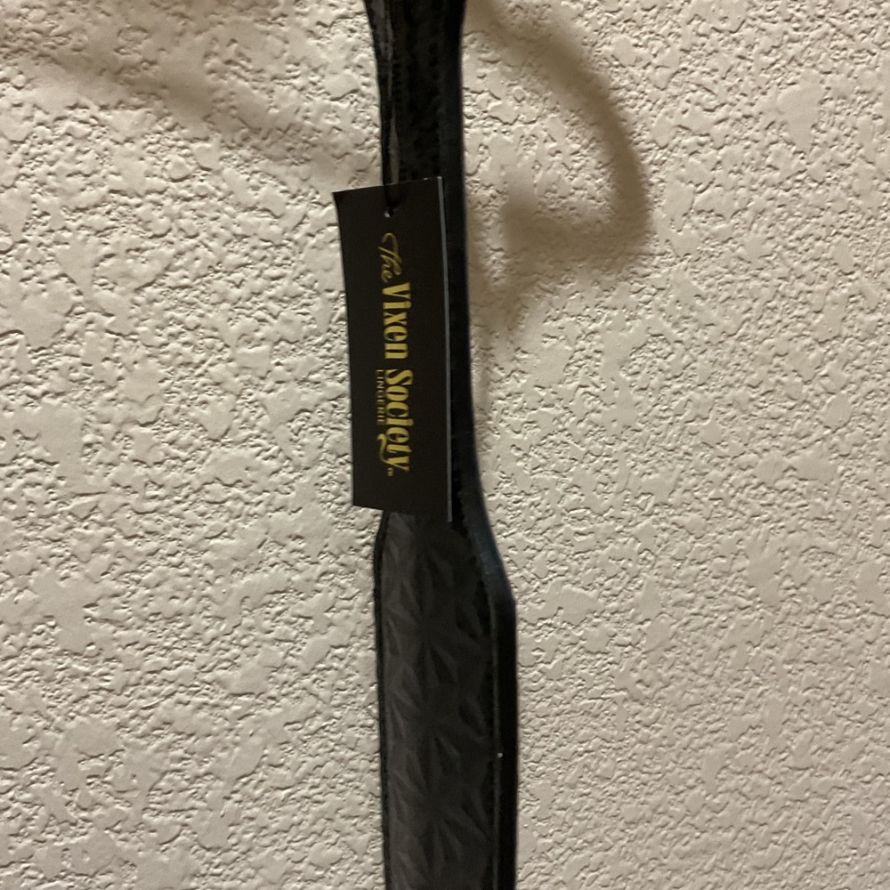 Black Textured Spanking Paddle by the Vixen Society-NWT